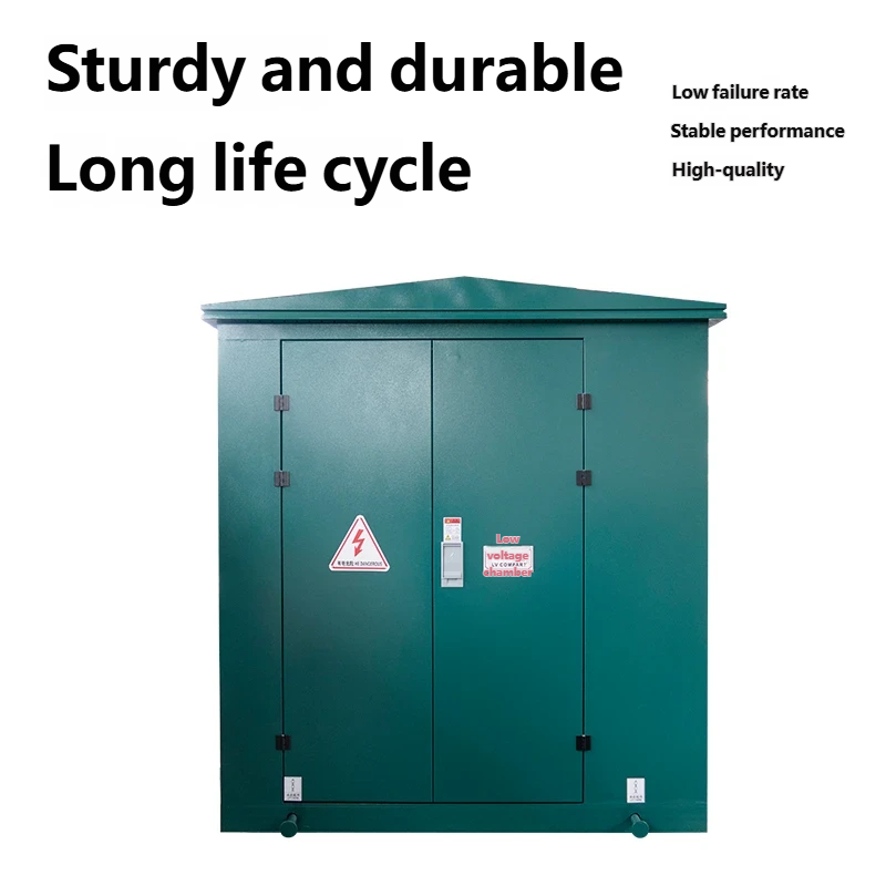 Mobile Outdoor Prefabricated Transformer Substation 12kV 50/60Hz Aluminium Zinc Coated Compact Containerized Box Substation