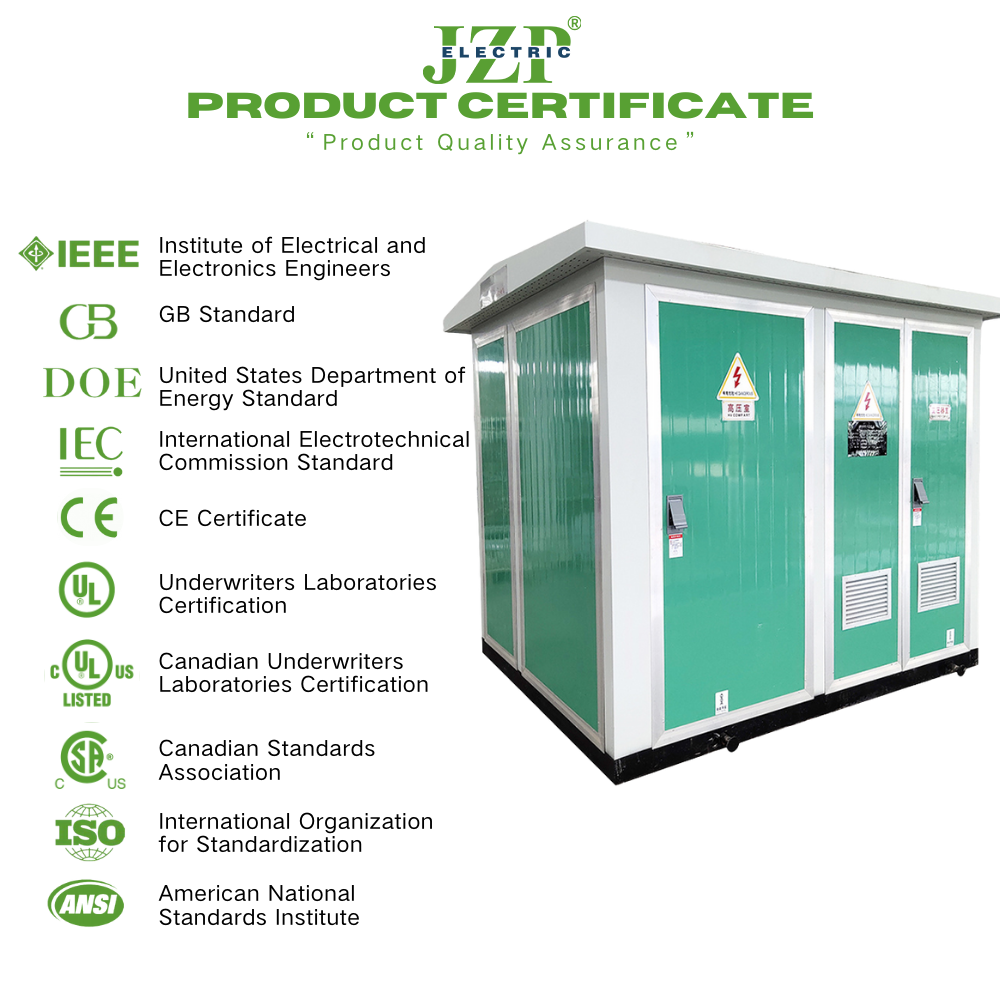 JZP Three-phase Box Type Power Substation 50kVA 2 Mva High Quality Compact Substation Transformers Model YB 50/60Hz