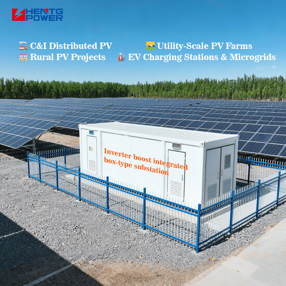 HENTG POWER Renewable Energy Inverter Boost Transformer Substation For Solar And Wind Farms
