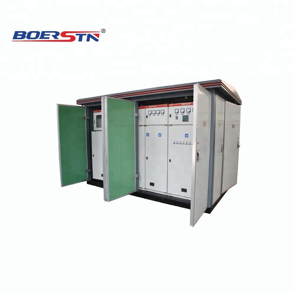 Compact Substation Prefabricated Outdoor Steel Kiosk Substation Power Distribution Equipment With Electrical Transformer