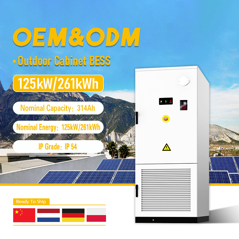 Boostess 125kW/261kWh All-In-One Liquid-Cooled 8000-Cycle C&amp;I Cabinet 314Ah Industrial Commercial Energy Storage Lithium Ion LFP