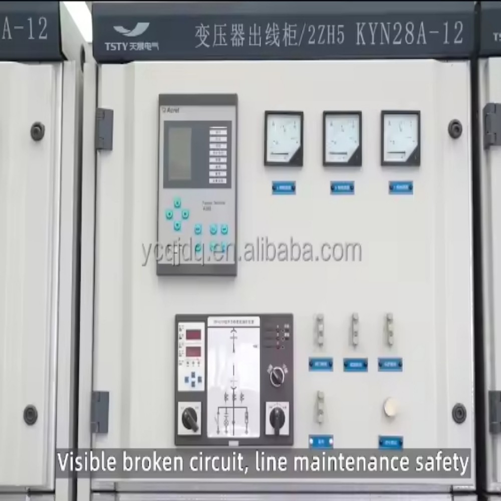 Medium Voltage Electrical 12KV/15KV 630A/1250A AIS Panel AC Switchgears 12KV Metal-clad Drawable Type Air Insulated IP40 Model