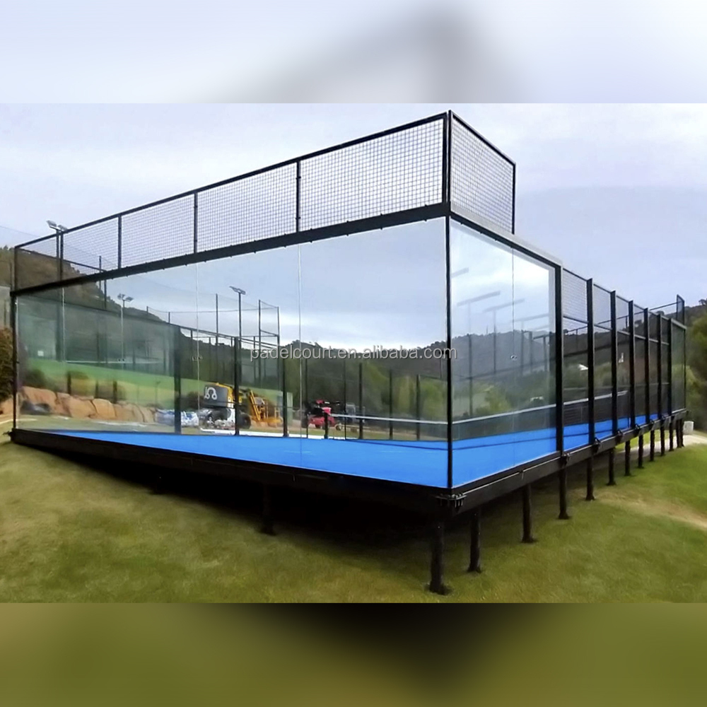 New Design No Permit Required Precast Concrete Foundation Mobile Padel Court Wpt