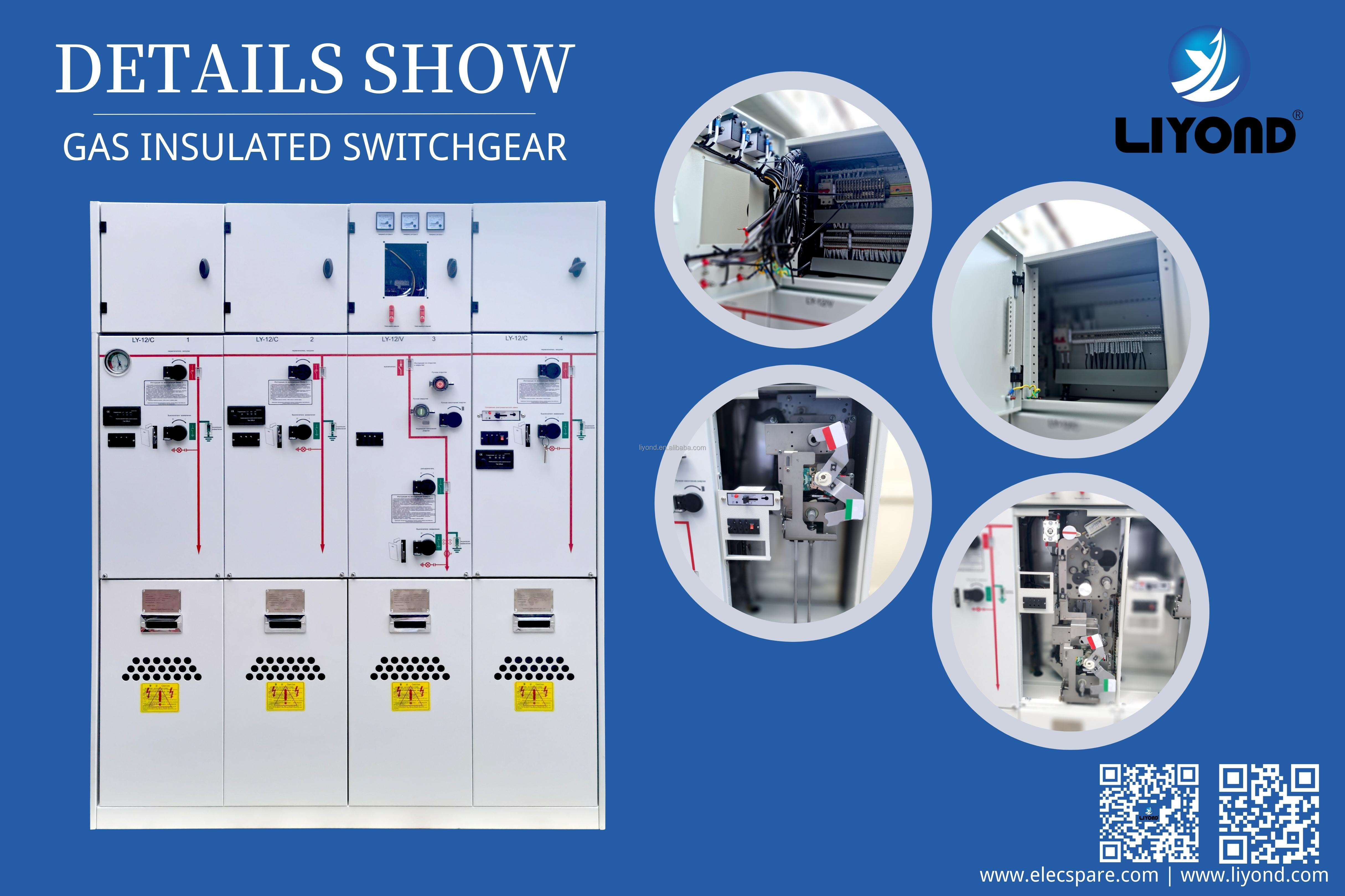 12kV 24kV Industrial AIS Switch Cabinet CVV CFCC Expandable SF6 Gas-Insulated Metal-Enclosed Switchgear