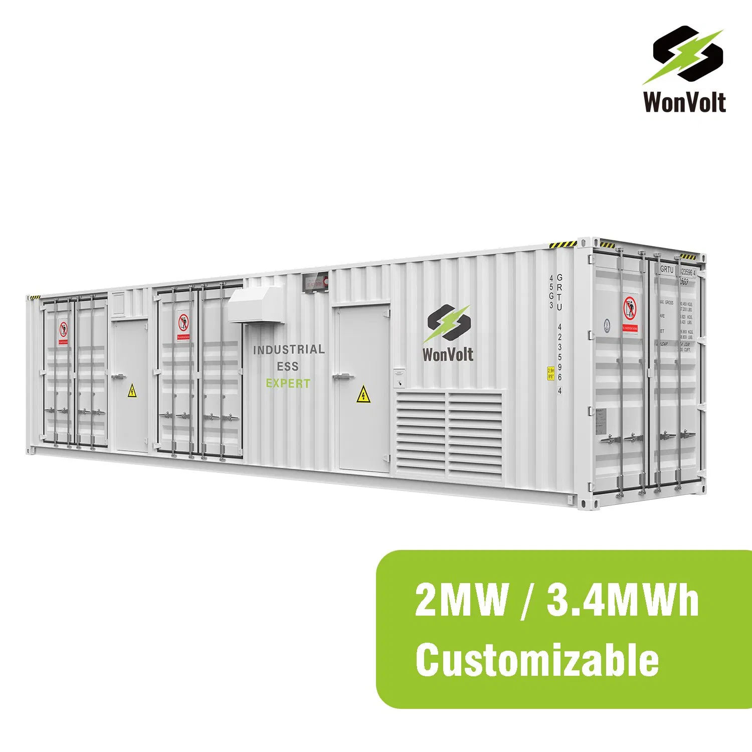 500kw 1mwh 1MW 2mwh Battery Container System AC/DC Integrated Energy Storage Battery Cabinet Outdoor Liquild Cooling Bess