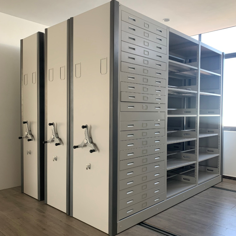Storage Filing System Smart Movable Archive Galvanized Rack Mobile Compact Shelving Tracking System for Storage