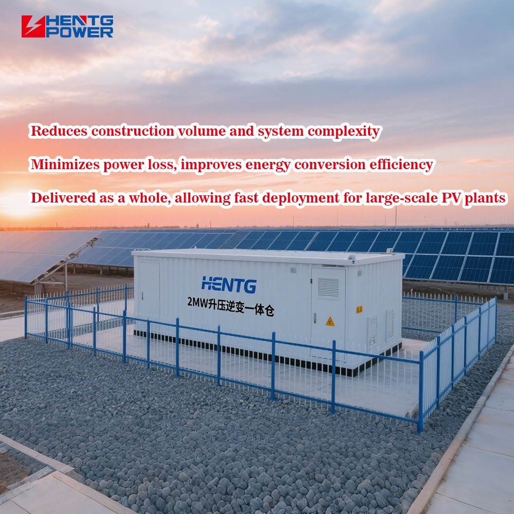 HENTG POWER Renewable Energy Inverter Boost Transformer Substation For Solar And Wind Farms