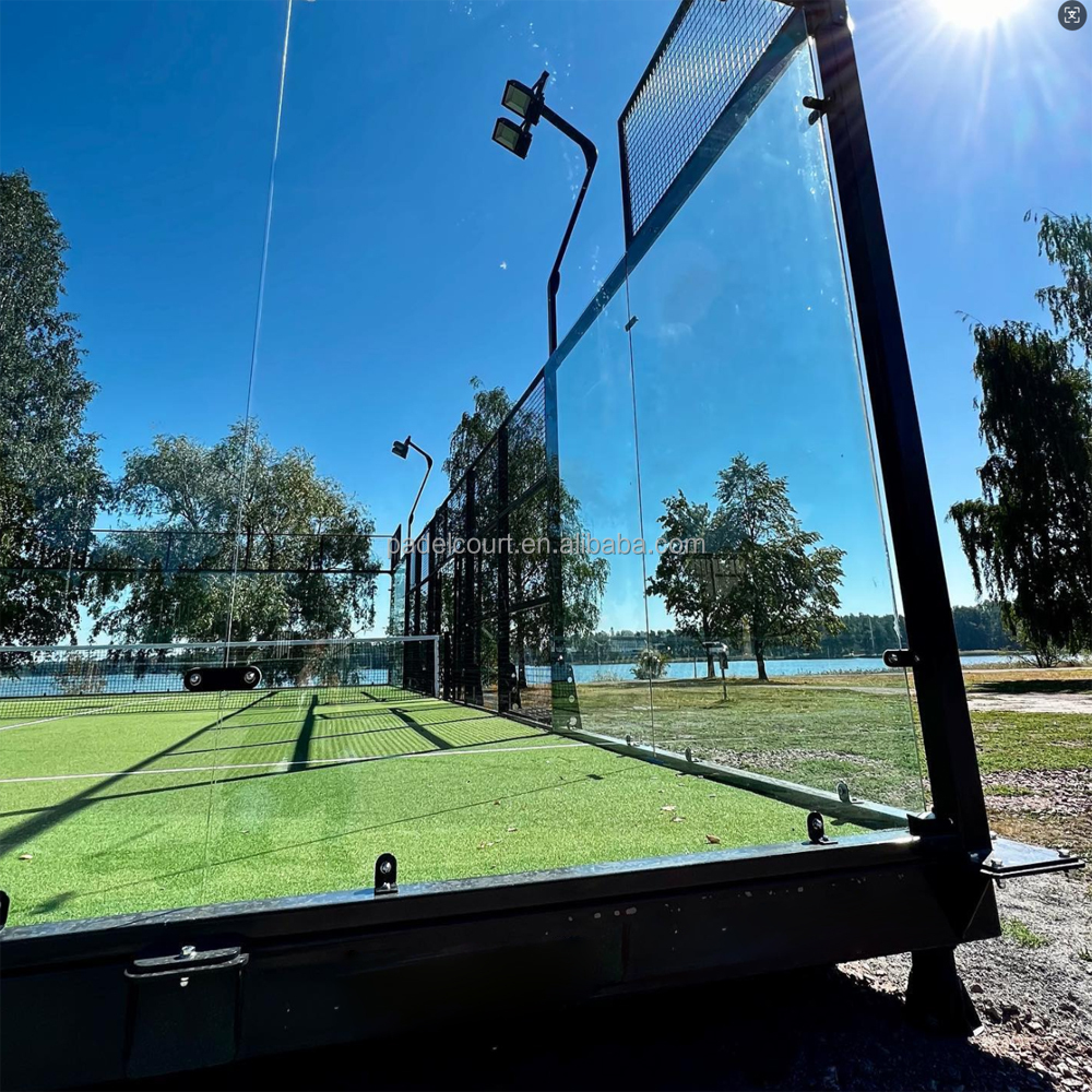 New Design No Permit Required Precast Concrete Foundation Mobile Padel Court Wpt