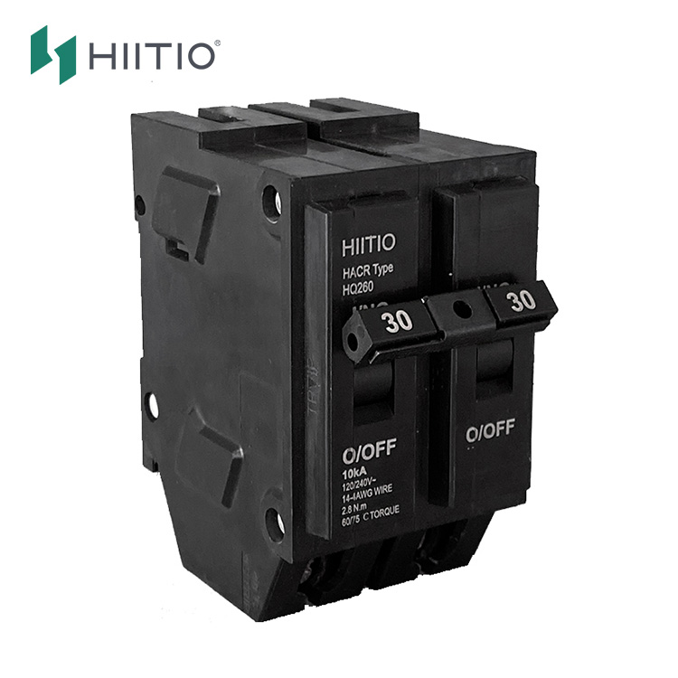 HIITIO HQ-60 UL Certificated Plug In Homeline Miniature Circuit Breakers 5-60A 10Ka Air 120/240V Mcb Circuit Breakers