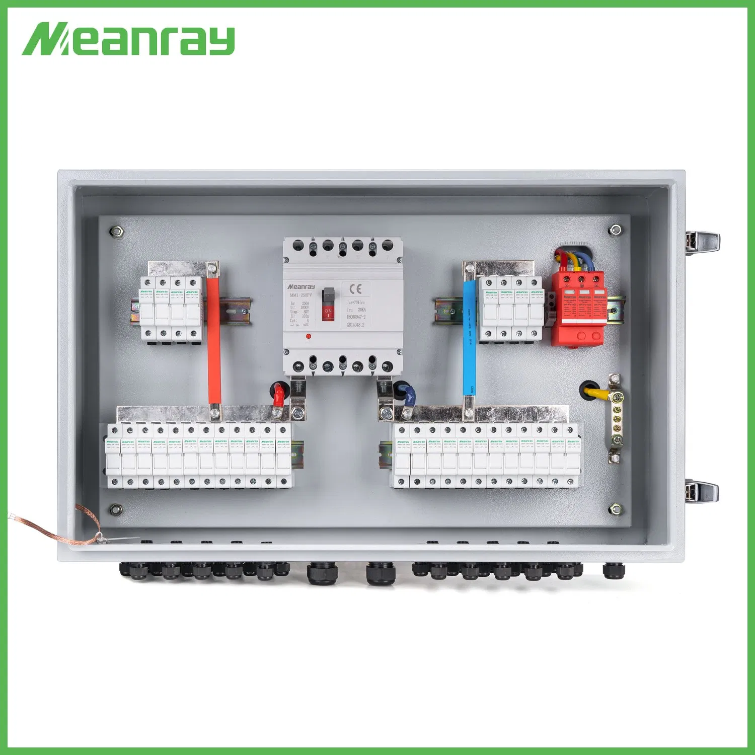 PV Array Combiner Box 12 Input 1 Output Lighting Surge Protection