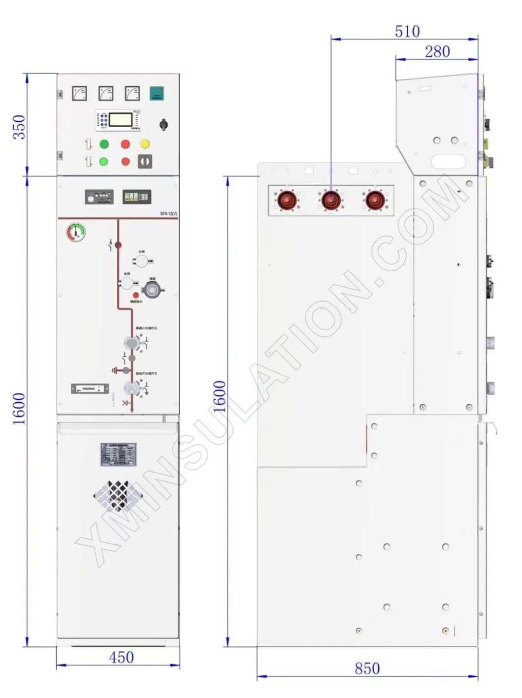 24kv-630A Sf6 Gas Insulated Switchgear (Type B) Gis Rmu