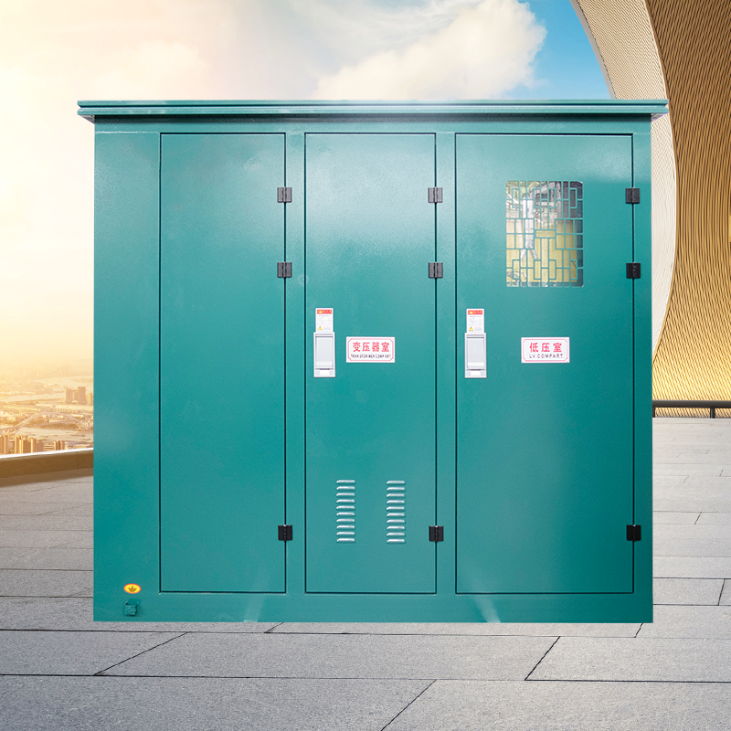 Mobile Outdoor Prefabricated Transformer Substation 12kV 50/60Hz Aluminium Zinc Coated Compact Containerized Box Substation