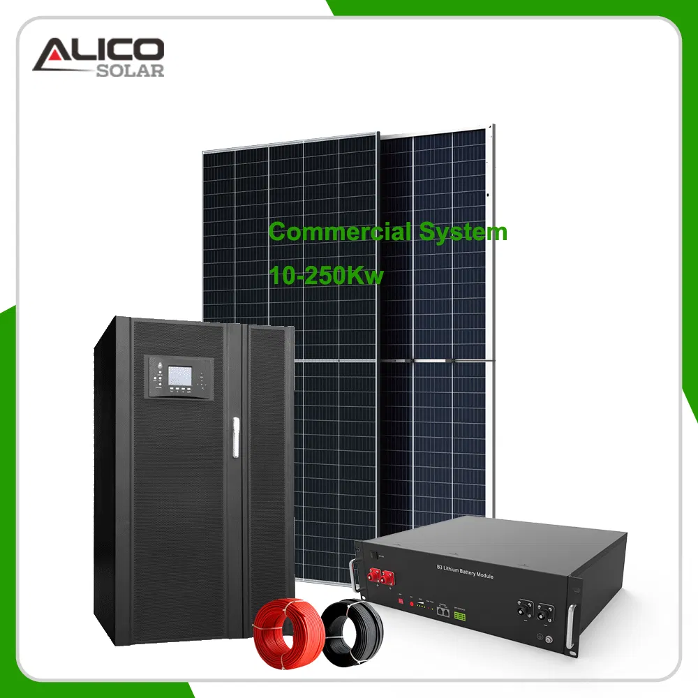 Flexible Photovoltaic Industrial Solar Energy System 20kw 50kw 100kw 200kw 500kw with Battery Energy Storage Containerized Support Project