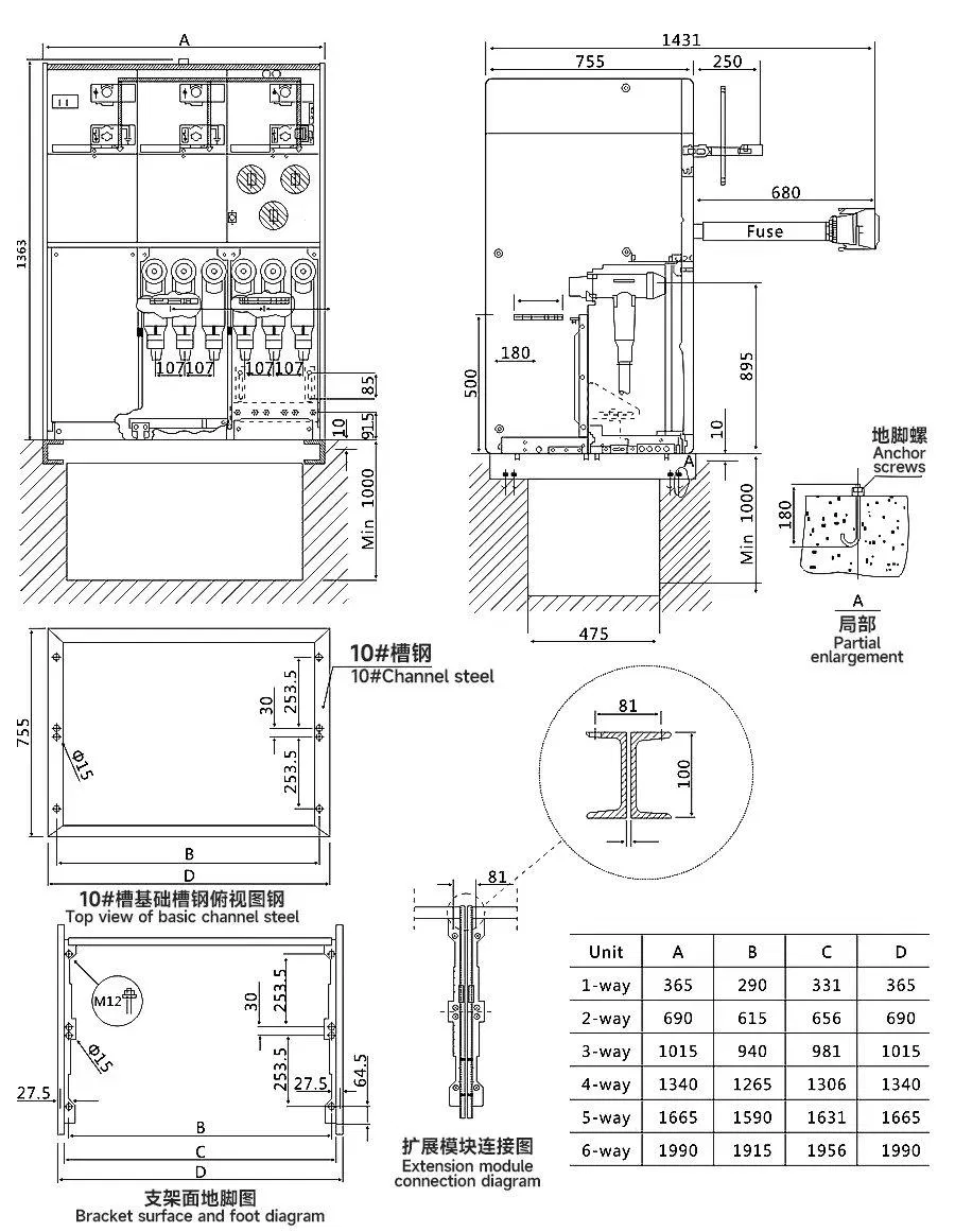 24kv-630A Sf6 Gas Insulated Switchgear Gis Rmu