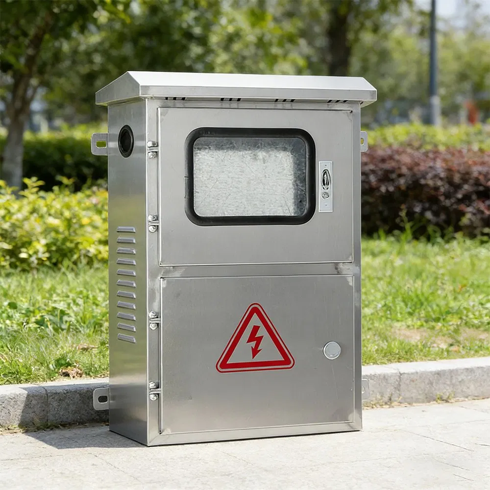 Secure Outdoor Stainless Steel Photovoltaic and Net Cage for Energy Systems with Waterproof Seal, 400X650X180mm