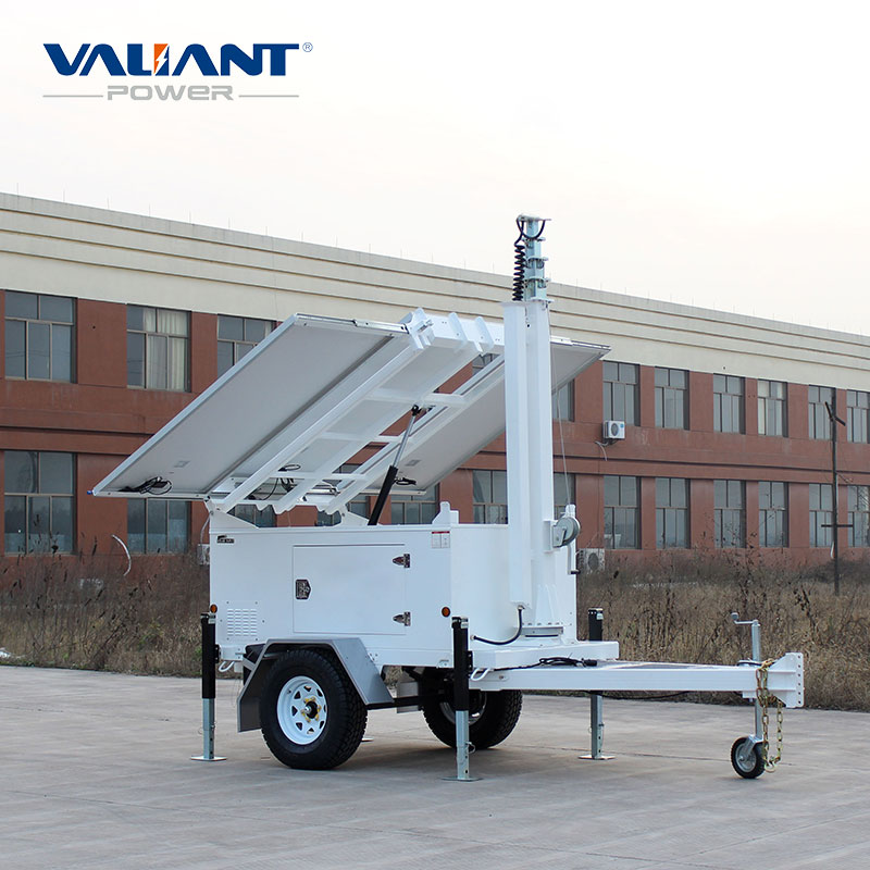 Portable Light Tower Wind Generator Solar Hybrid System