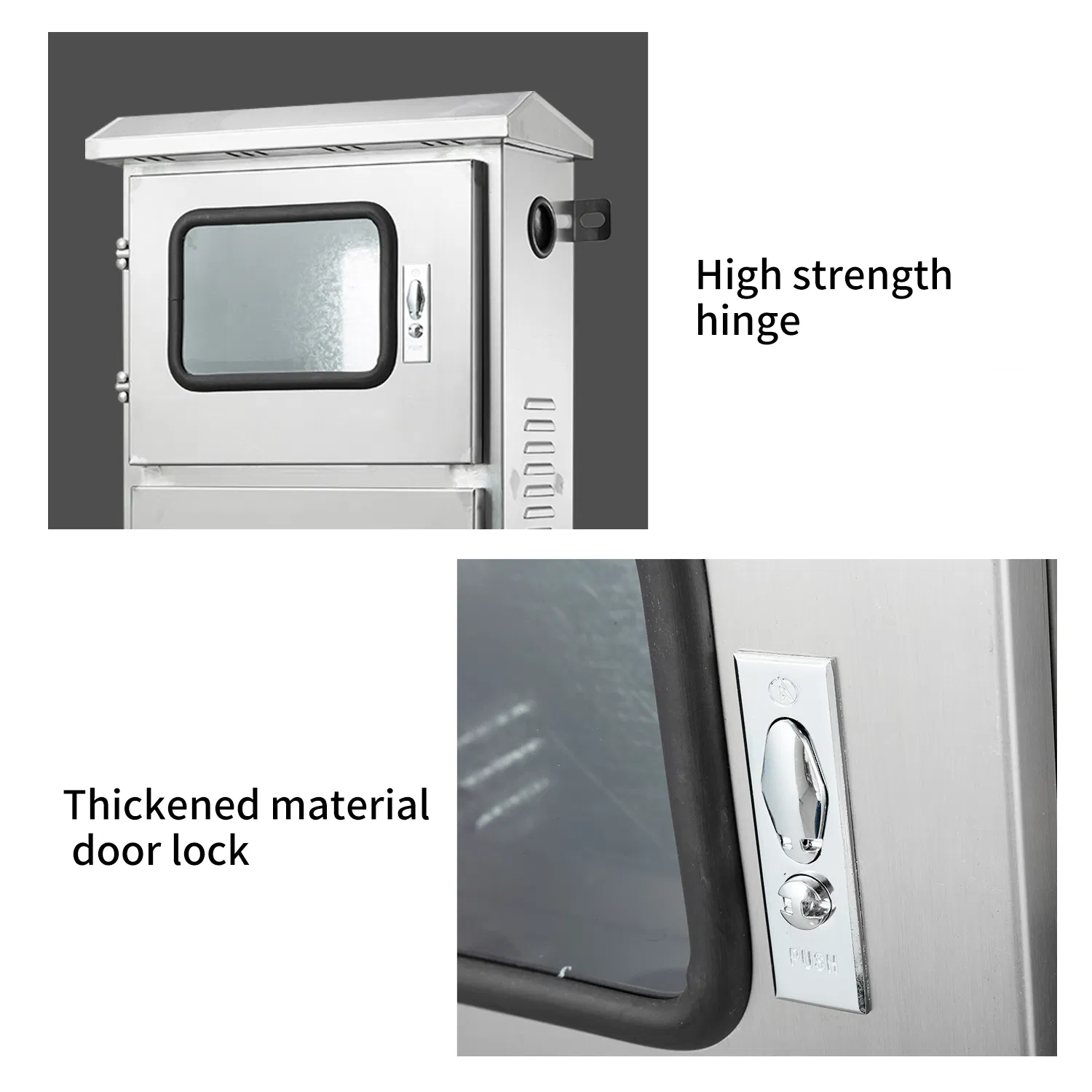 Secure Outdoor Stainless Steel Photovoltaic and Net Cage for Energy Systems with Waterproof Seal, 400X650X180mm