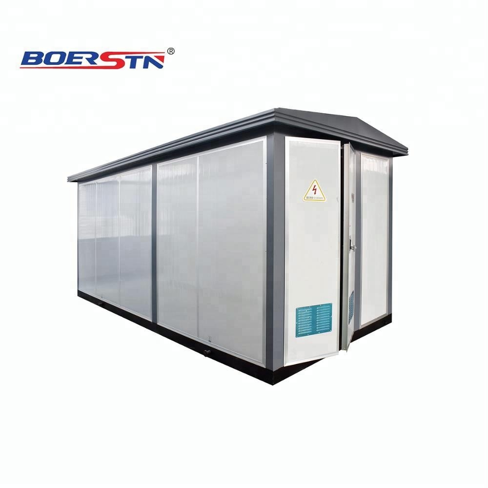 Compact Substation Prefabricated Outdoor Steel Kiosk Substation Power Distribution Equipment With Electrical Transformer