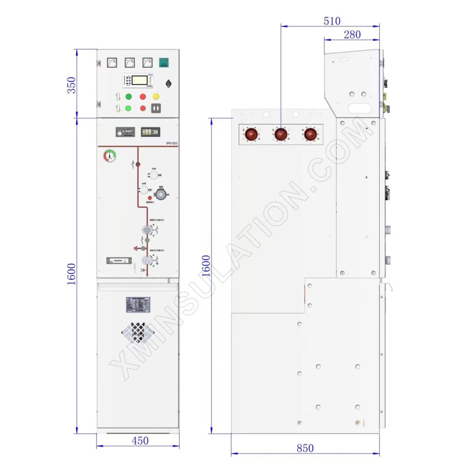 24kv-630A Sf6 Gas Insulated Switchgear (Type B) Gis Rmu