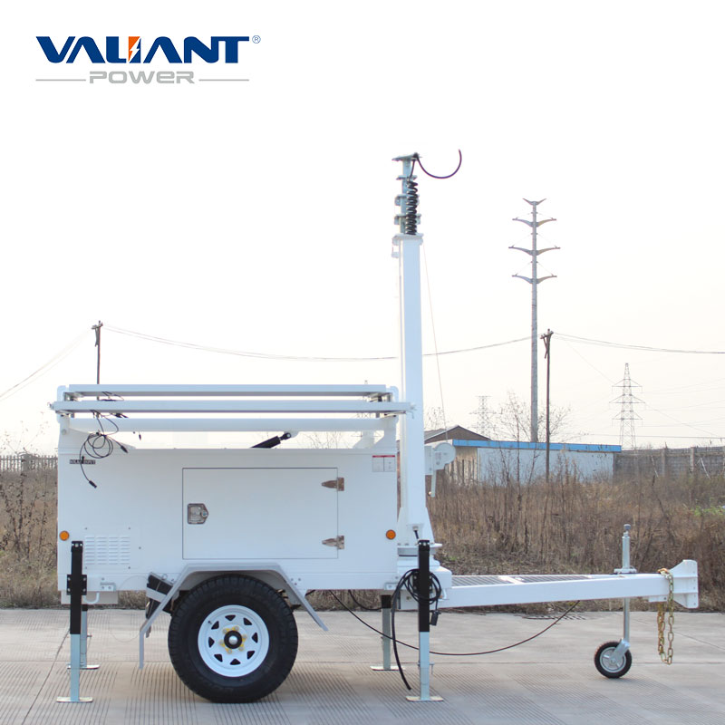 Portable Light Tower Wind Generator Solar Hybrid System