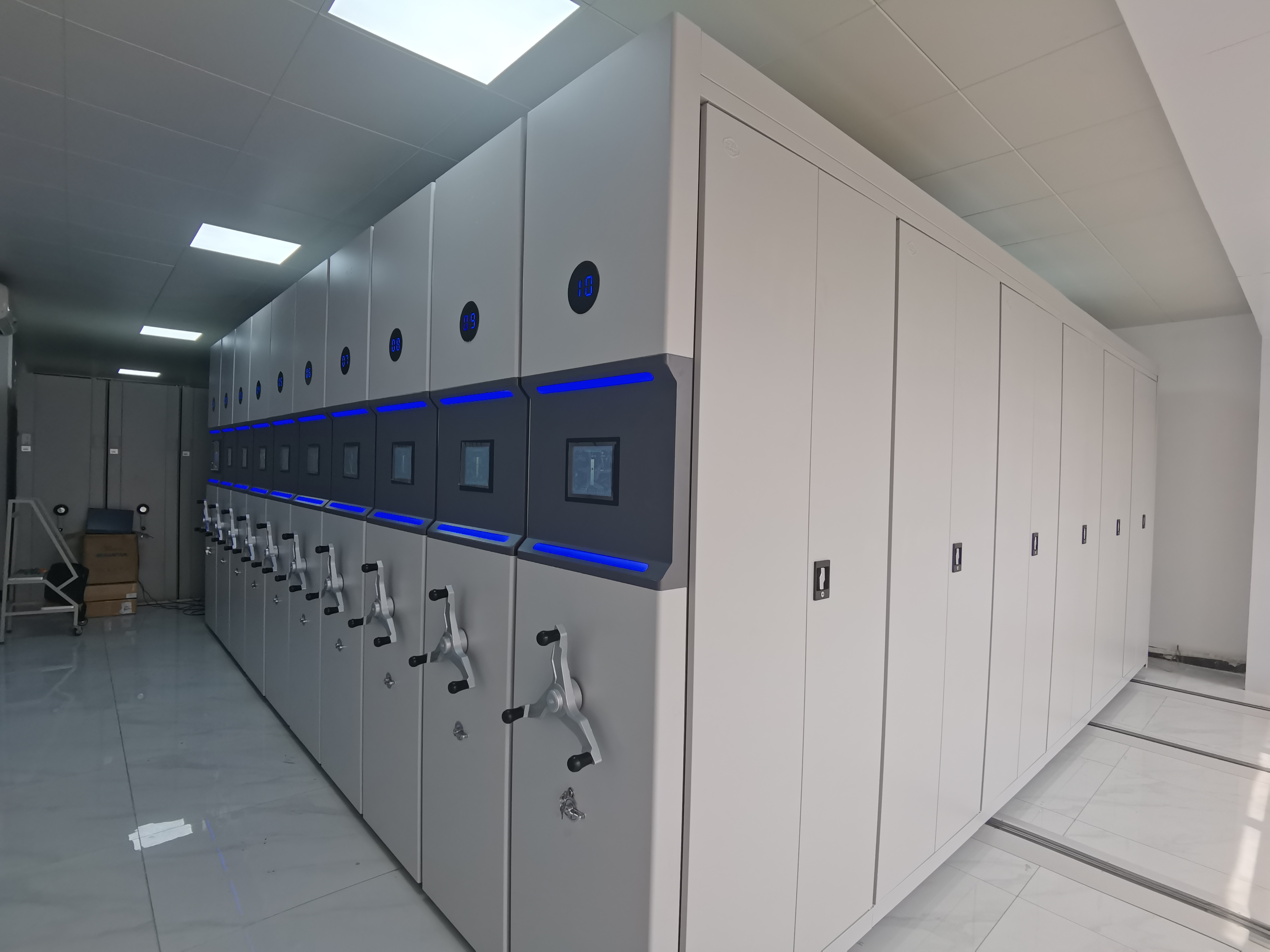 Storage Filing System Smart Movable Archive Galvanized Rack Mobile Compact Shelving Tracking System for Storage