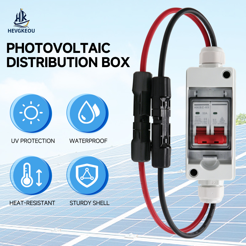 63A 500V DC Solar Disconnect Switch, IP65 Outdoor Circuit Breaker Box - PV Isolator for Photovoltaic System, Emergency Maintenance &amp; Safety Shutdown