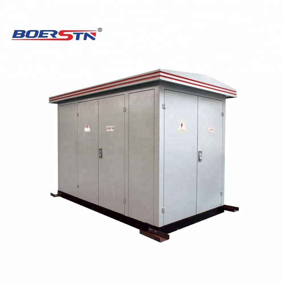 Compact Substation Prefabricated Outdoor Steel Kiosk Substation Power Distribution Equipment With Electrical Transformer