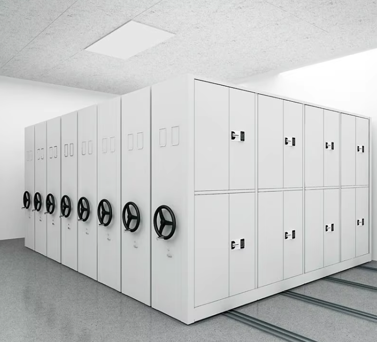 Storage Filing System Smart Movable Archive Galvanized Rack Mobile Compact Shelving Tracking System for Storage