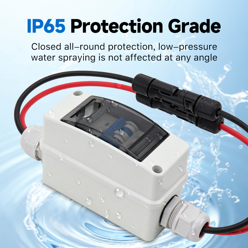63A 600V DC Solar Disconnect Switch - IP65 Outdoor Isolator Box for PV System, Emergency Maintenance &amp; Safety Shutdown