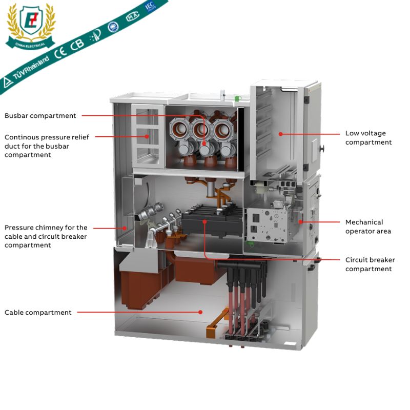 XGN15-12 Air Insulated Ring Main Unit (RMU) 11kV AIS Switchgear Stainless Steel Compact Design for Power Distribution
