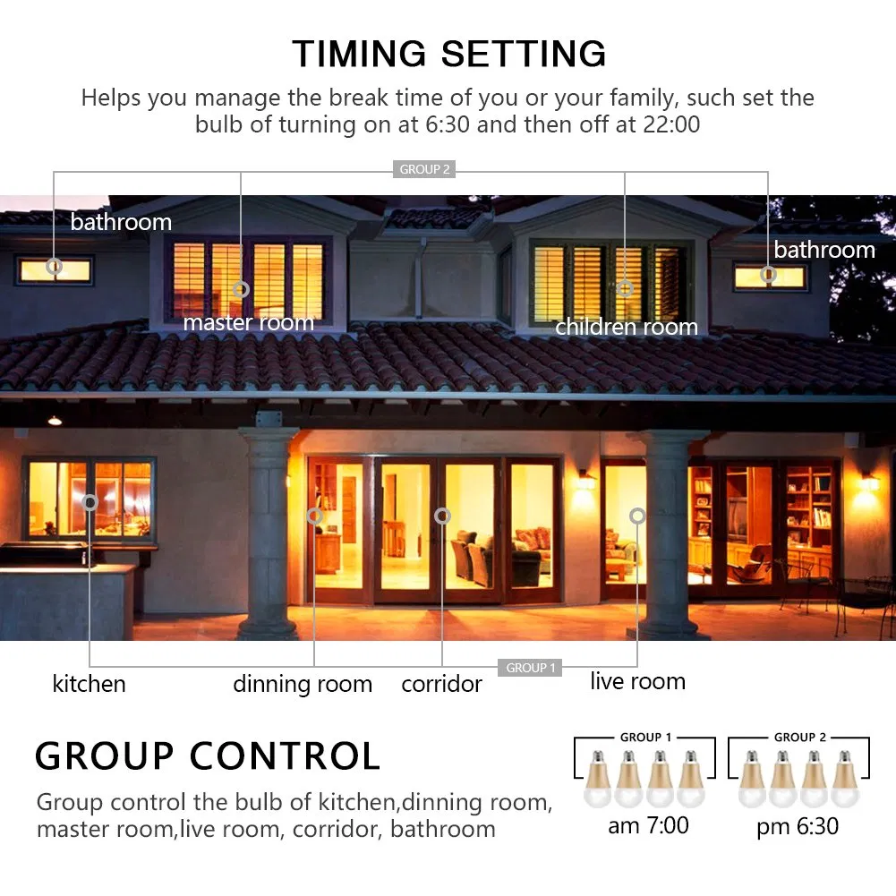 High Quality Customized The Best Smart WiFi Controlled Color Changing LED Bulb