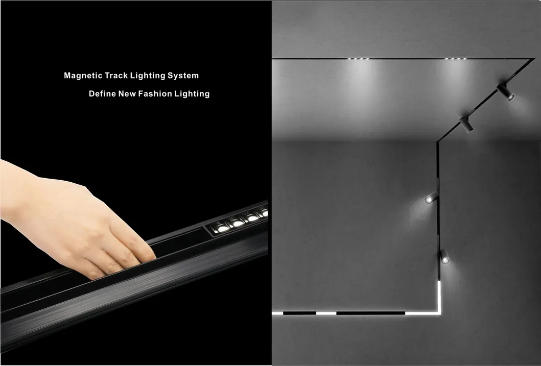 New Designer Tendencia Modern Recessed Indoor Lighting 12W 25W 30W 45W Home Commercial Linear 48V Magnetic LED Track Light