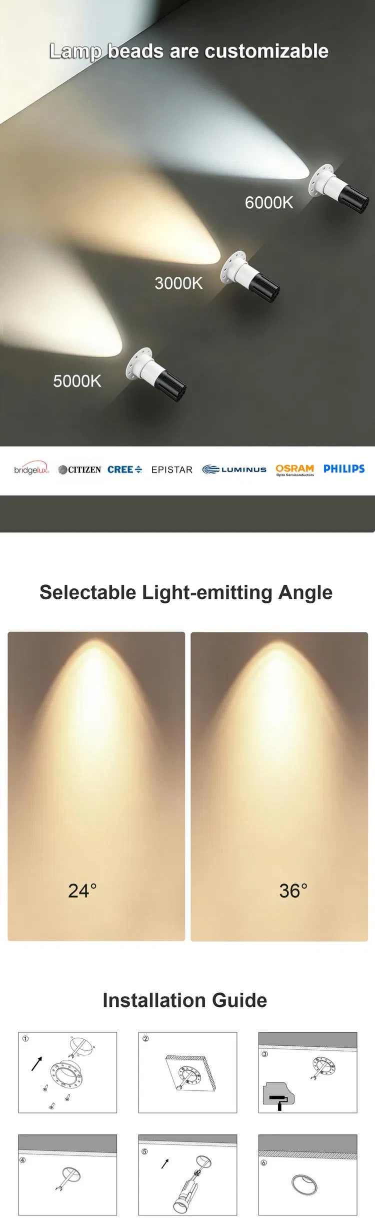 Aluminum Anti-Glare Down Light