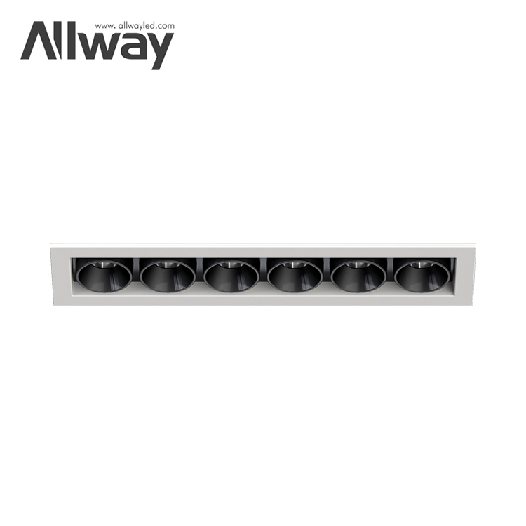 High Lumen Embedded Adjustable Anti Glare SMD LED Linear Light