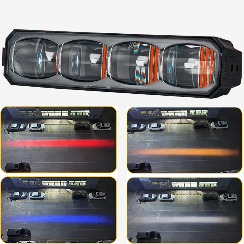 36W LED Crane Overhead Linear Warning Light Red Zone Light High Power Red Blue Area Safety 10-80V Machinery Auxiliary Lights