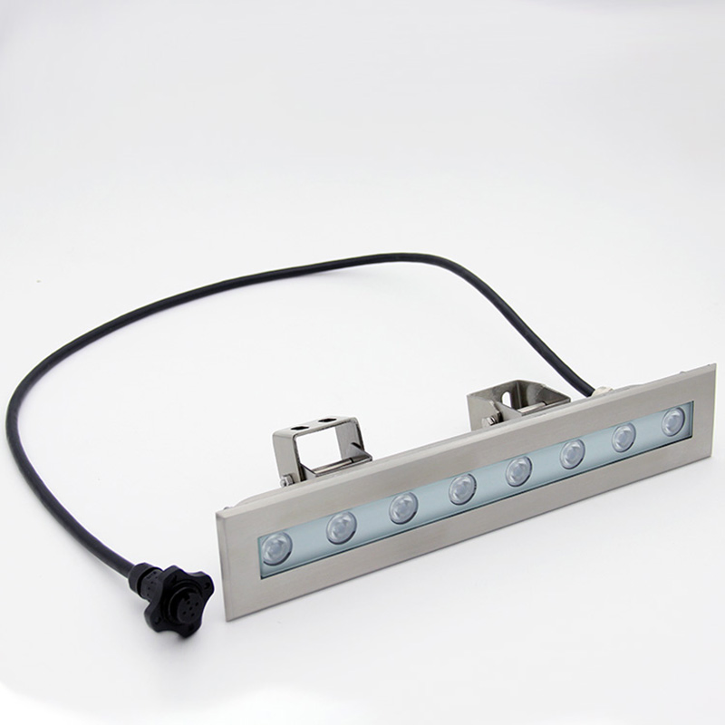 Outdoor Project IP68 Stainless Steel LED Wall Washers Water Resistant High Brightness RGB Color Optional for Hotel Building Facade