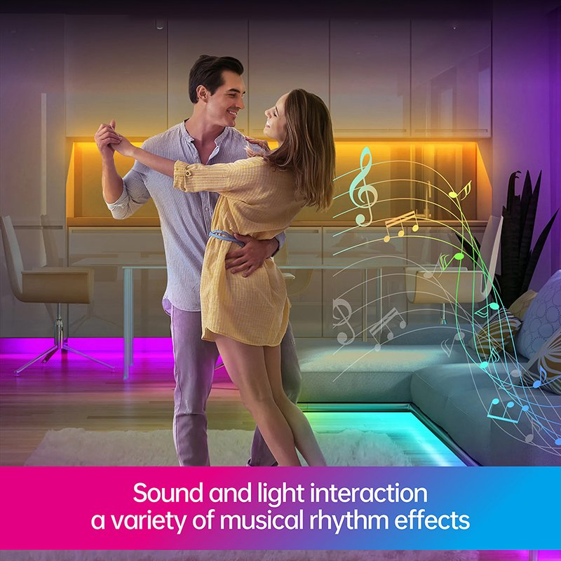 360° Luminous Tube RGB LED Ws2812 Silicone Woven Neon Strip Light for TV Backlight Music Sync Home Decor
