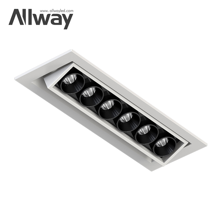 High Lumen Embedded Adjustable Anti Glare SMD LED Linear Light
