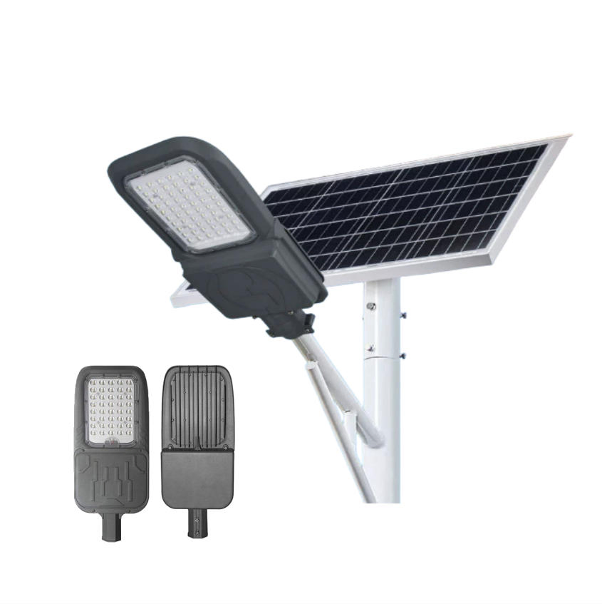 80W 100W High Power High Lumen Commercial Solar Street Light All-in-Two Design for City Streets