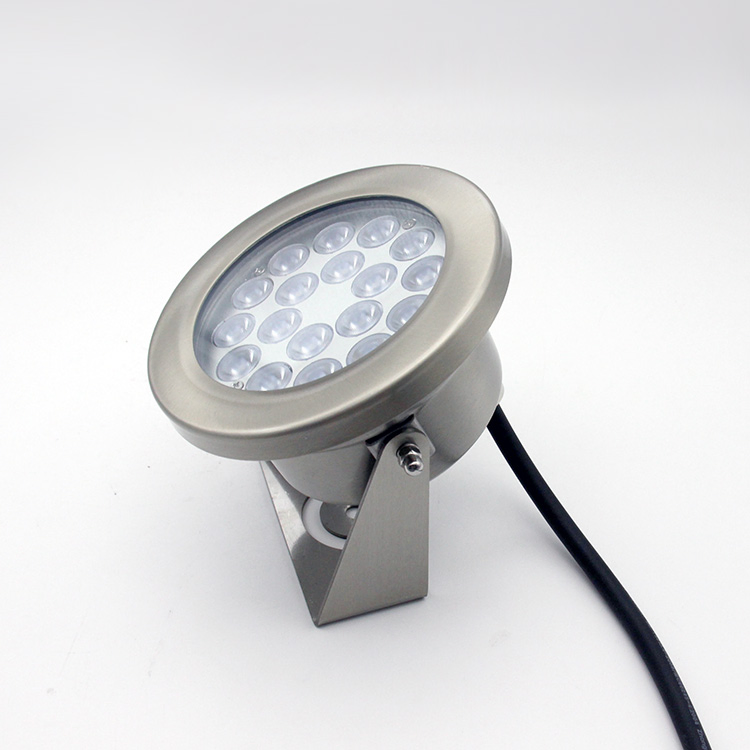 RoHS IP68 Stainless Steel Luminous RGB Warm White LED Underwater Pool Spotlight
