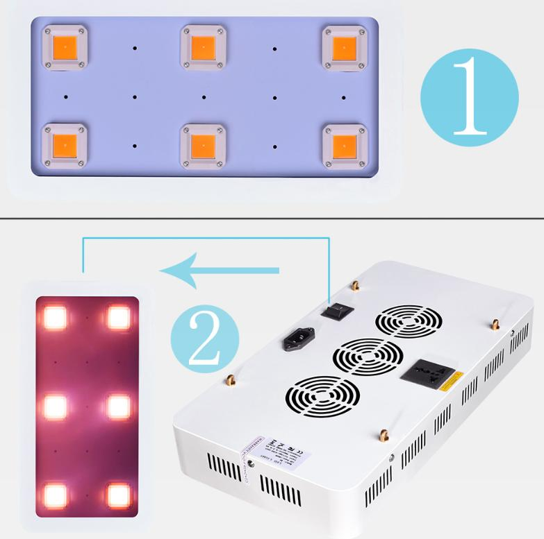 1800W COB LED Grow Light Indoor Plant Light Full Spectrum LED Growing Light Fixtures with Daisy Chain for Veg and Flower