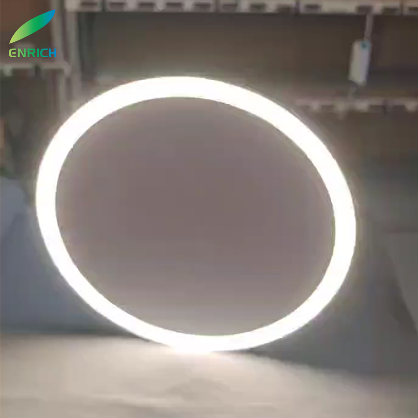 Acoustic Materials Lighting Circle Round LED Linear Light Chandelier for Office Hotel Meeting Room
