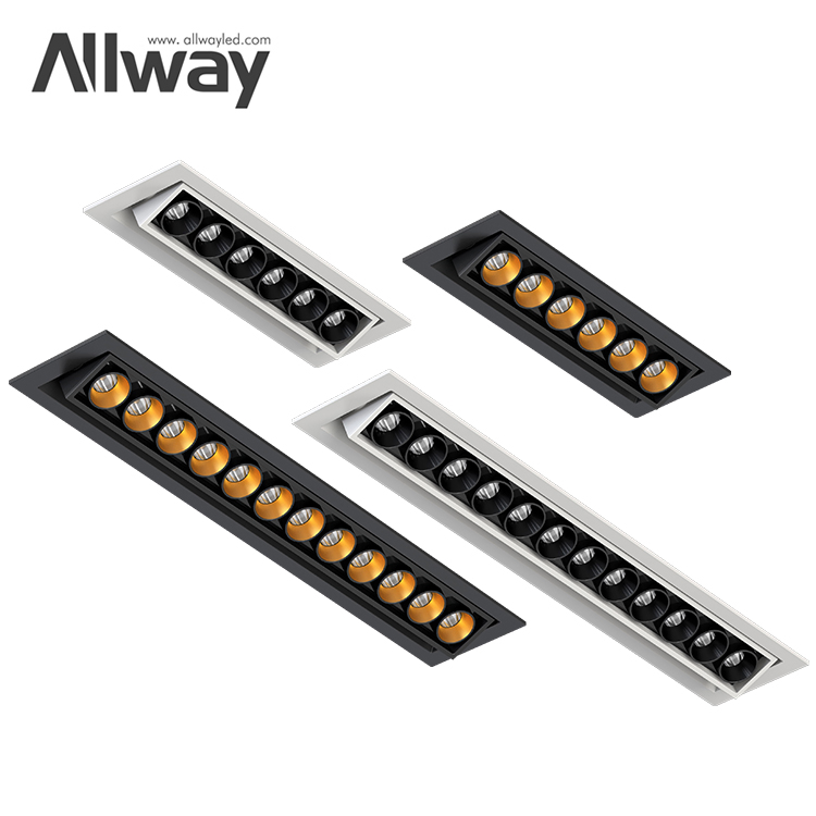 High Lumen Embedded Adjustable Anti Glare SMD LED Linear Light