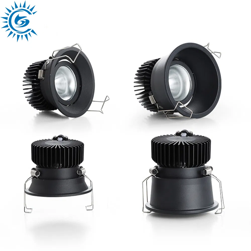 3 5 7 9 12 18 24 Watt 3000K 4000K 6000K CCT Deep Anti-Glare Thin Frame Rim COB LED Ceiling Down Light