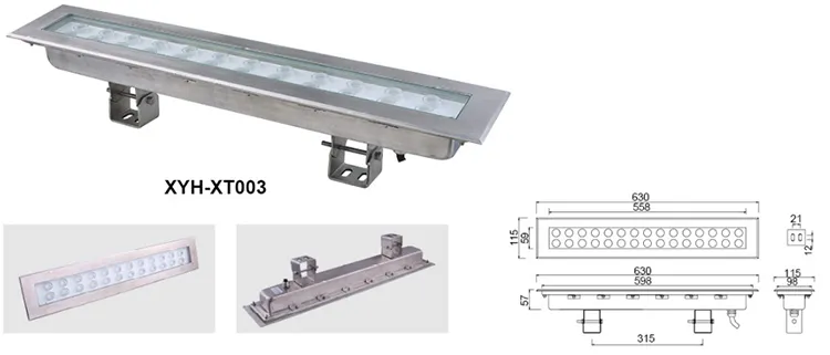Outdoor Landscape IP68 24W 36W Single RGB LED Wall Washer for Project