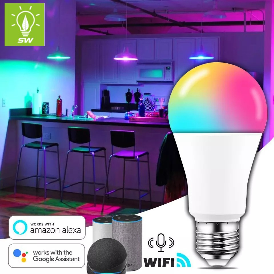 Indoor RGB Remote Control WiFi Smart LED Bulb Light A60/A55 New ERP Standard LED Lights 3W/5W/7W/9W/12W/15W Aluminum PBT Plastic Lighting LED Lamp Bulb