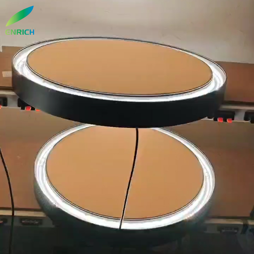 Acoustic Materials Lighting Circle Round LED Linear Light Chandelier for Office Hotel Meeting Room