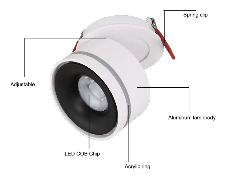 12W Aluminum Foldable LED Spotlight