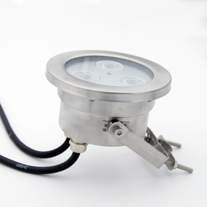 RoHS IP68 Stainless Steel Luminous RGB Warm White LED Underwater Pool Spotlight
