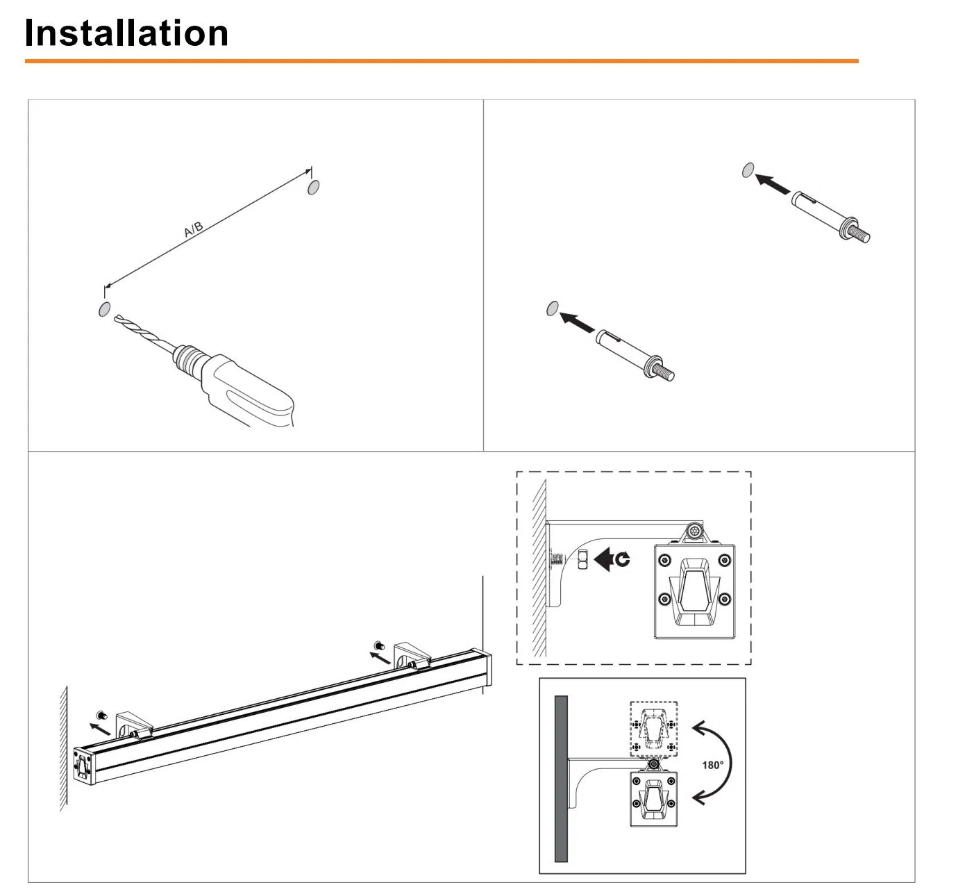 24W LED Wall Wash Light with Linear Light for Outline Decoration